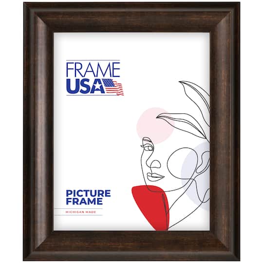 Frame USA Verona Narrow Tarnished Bronze Single Image Picture Frame